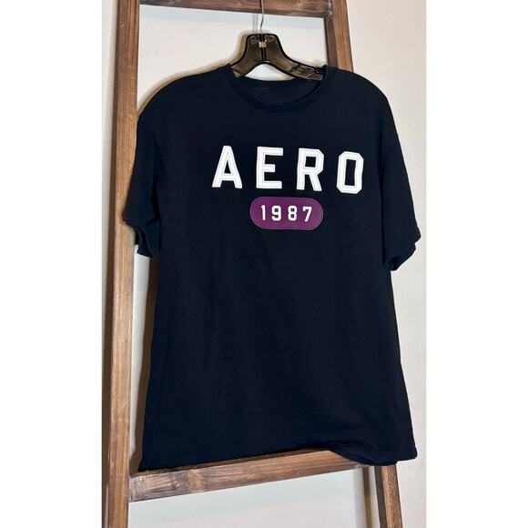 Aeropostale Black Tee Large - Picture 1 of 3